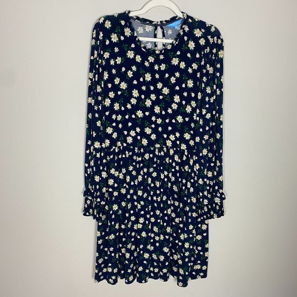 Draper James Blue Floral Midi Dress - Picture 2 of 11